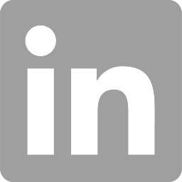 LinkedIn Icon grau/weiß